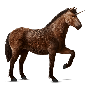 ratsuyksisarvinen american bashkir curly ruunikko