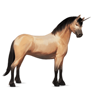 yksisarvisponi welshponi harmaanruskea