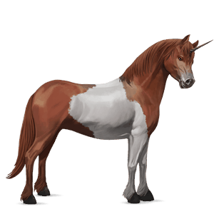yksisarvisponi shetlanninponi rautias, tobiano