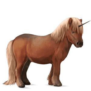yksisarvisponi shetlanninponi sysirautias, liinaharja