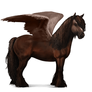 ratsupegasos paint-hevonen ruunikko, tobiano